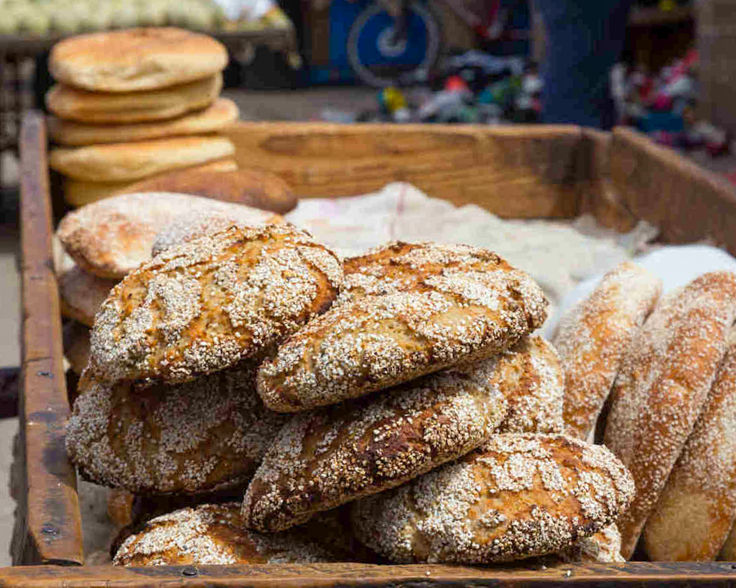 Moroccan bread in the medina