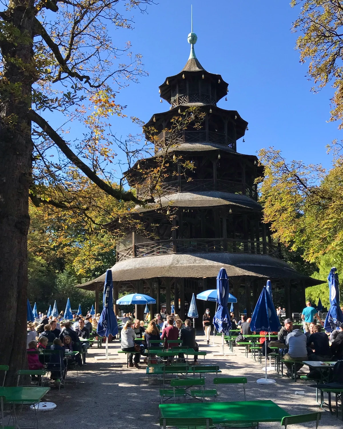 Chinesischer Turm in Englischer Garten in Munich, Germany