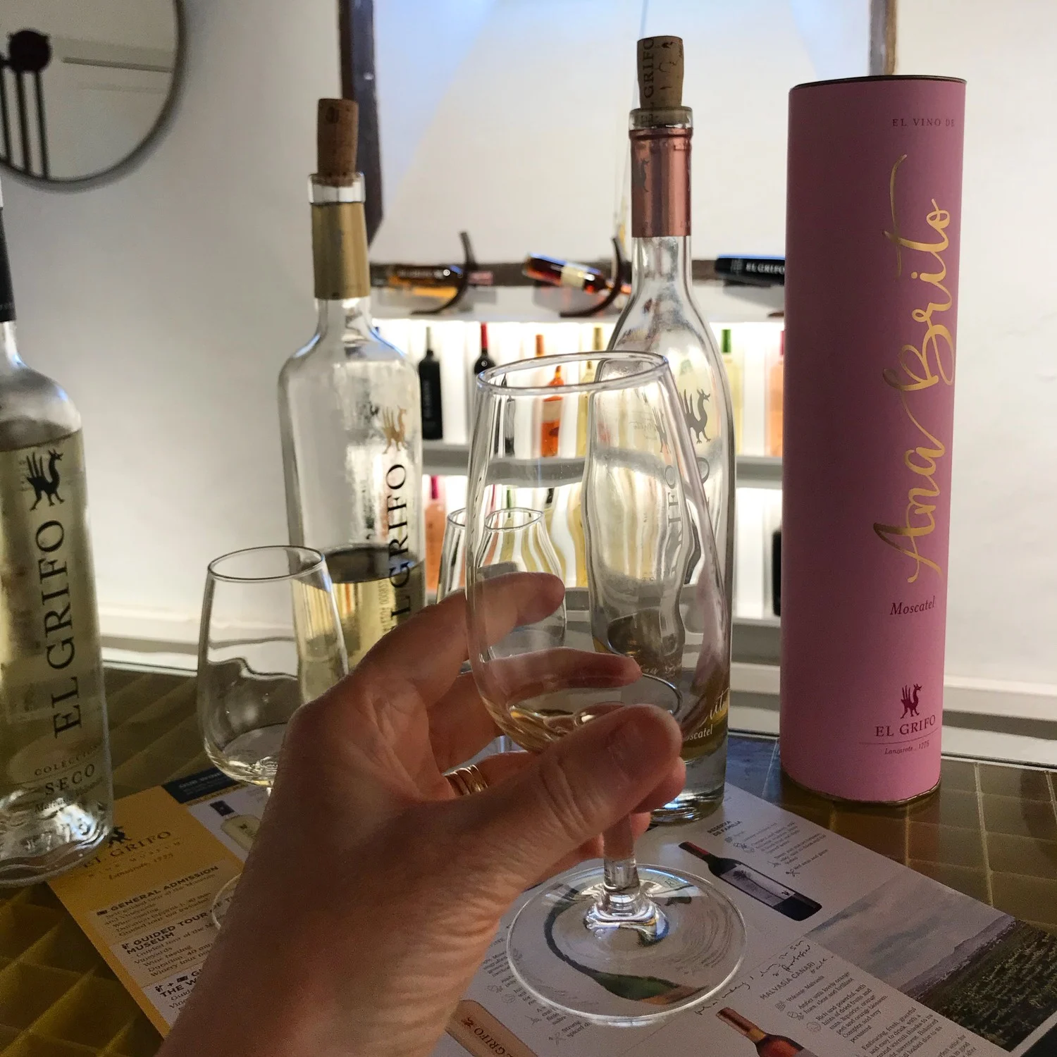 I loved the Ana Muscatel from El Grifo Winery in Lanzarote