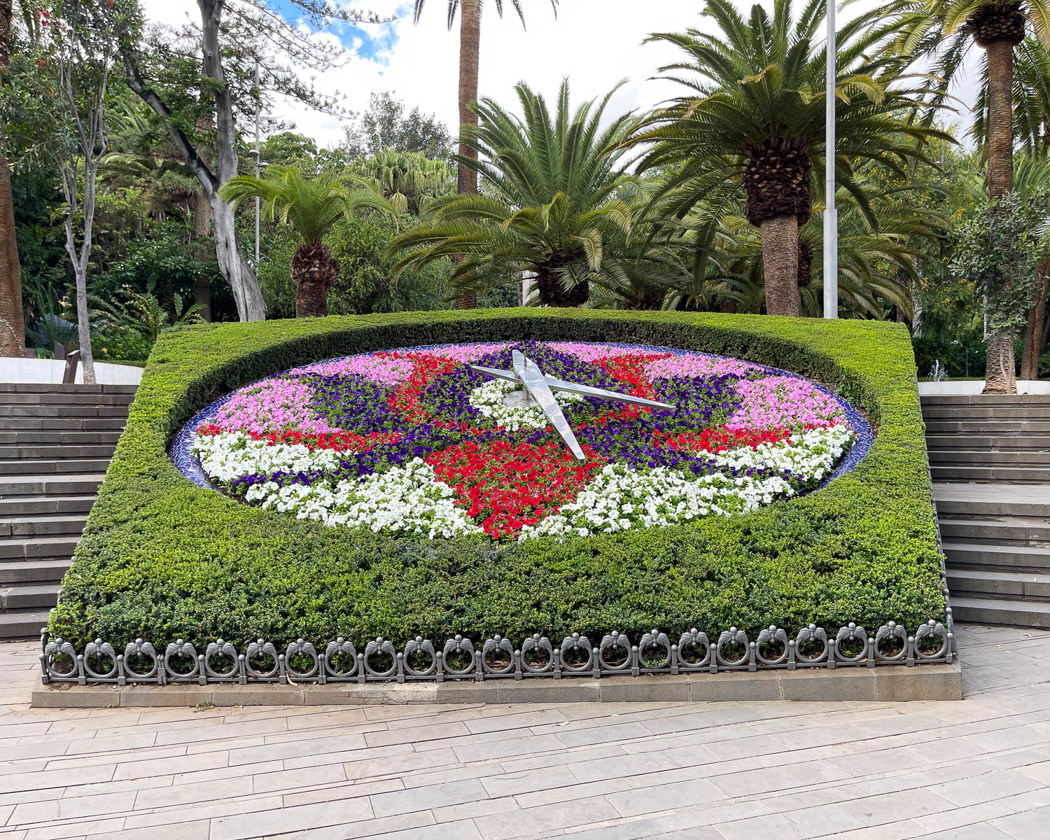 Clock in Parque Garcia Sanabria Santa Cruz Tenerife Photo Heatheronhertravels.com
