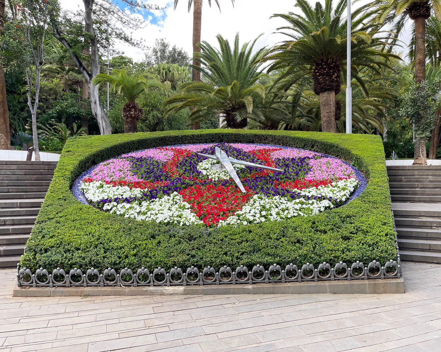 Clock in Parque Garcia Sanabria Santa Cruz Tenerife Photo Heatheronhertravels.com