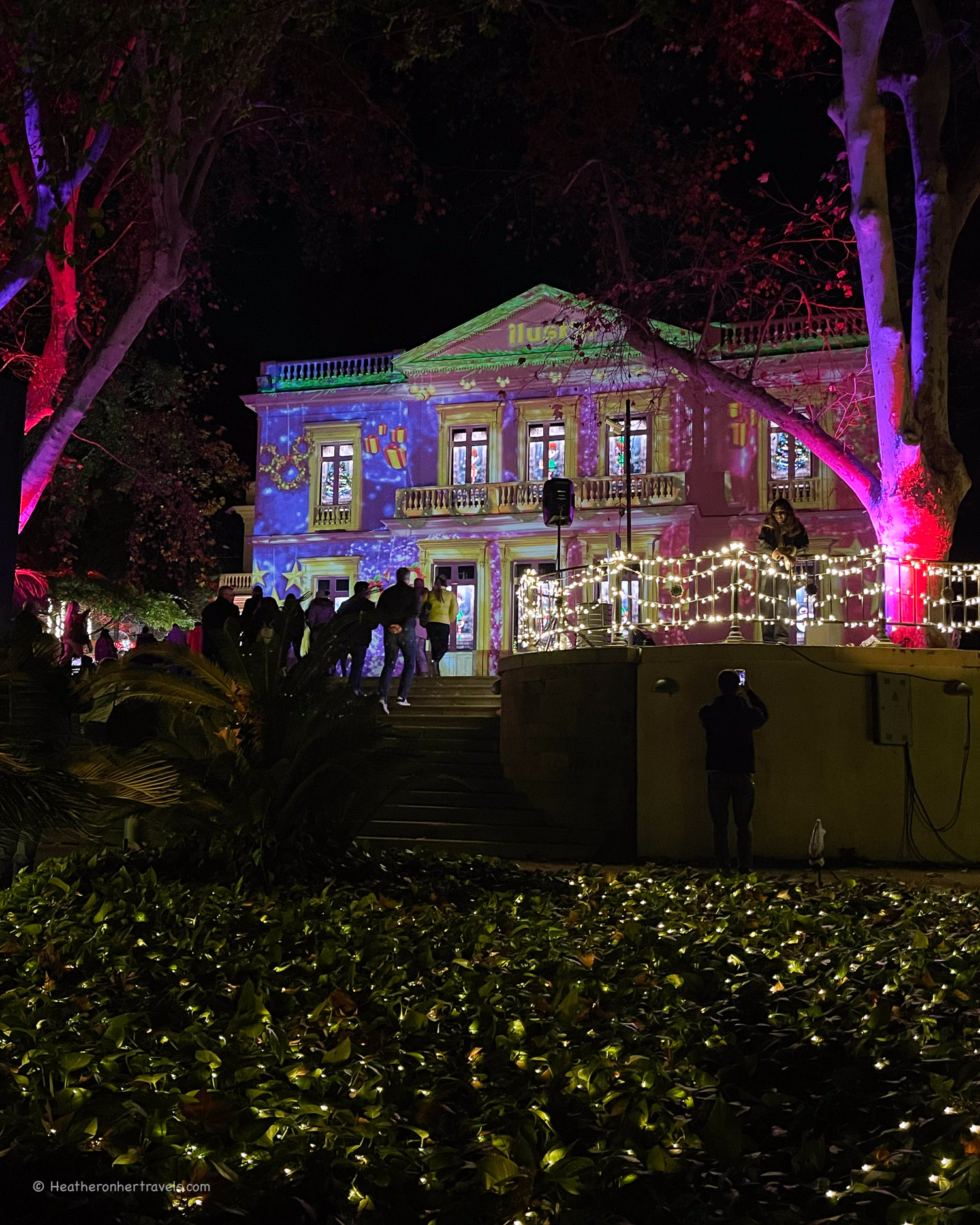 Light Trail at the Botanical Garden in Malaga Spain © Heatheronhertravels.com
