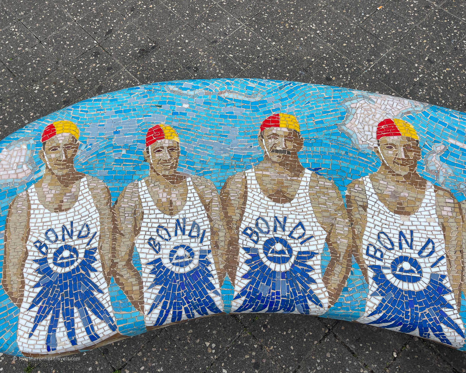 Lifeguard mosaics Bondi Beach, Sydney, Australia © Heatheronhertravels.com