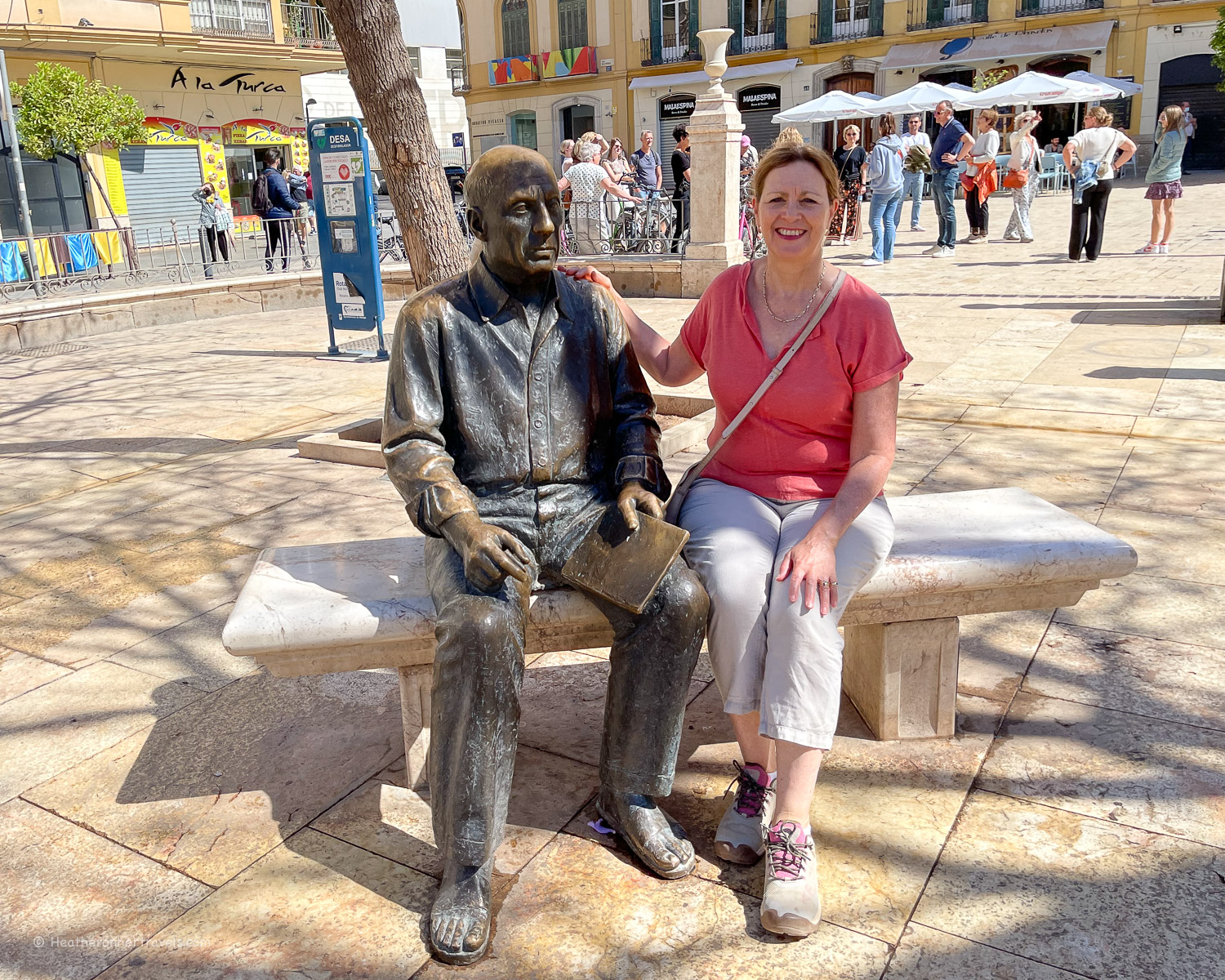 Picasso statue Malaga Spain © Heatheronhertravels.com
