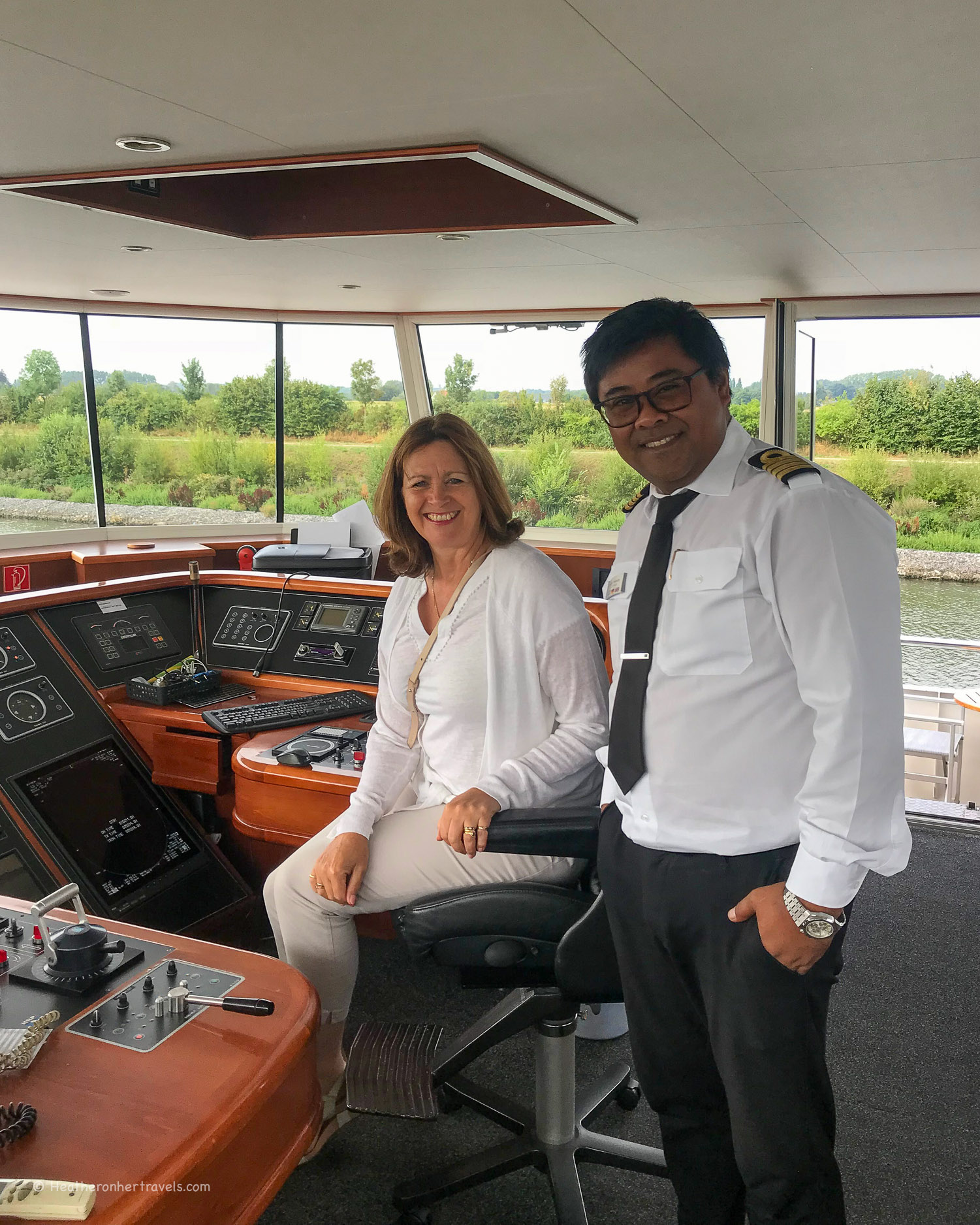 Meeting the captain on board a river cruise © Heatheronhertravels.com
