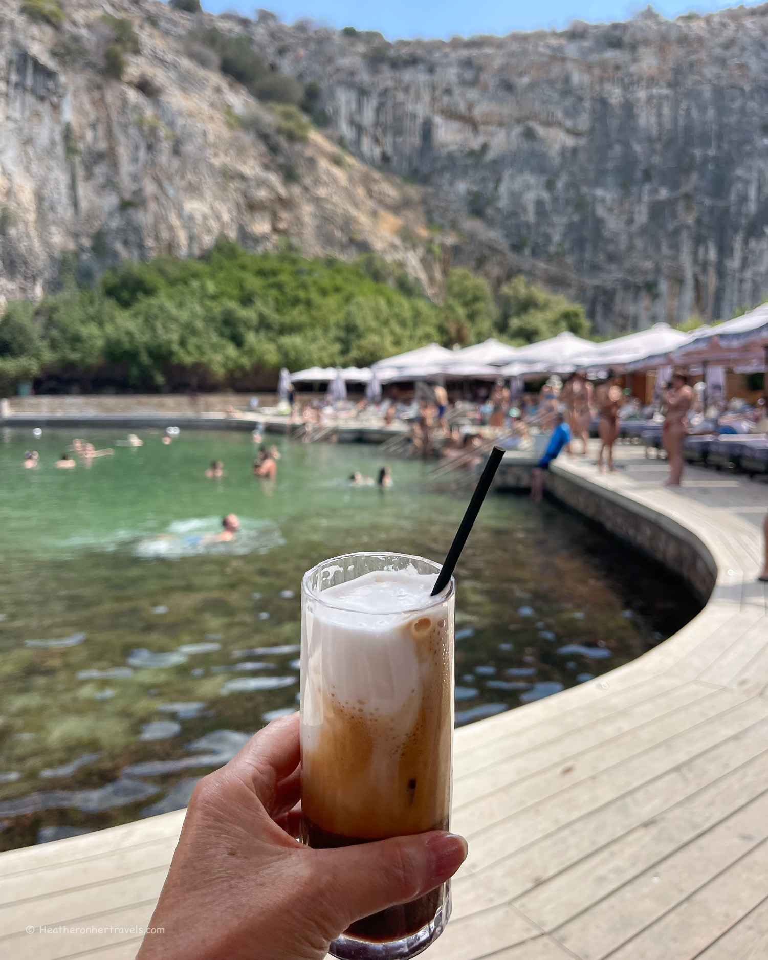 Lake Vouliagmeni on the Athenian Riviera © Heatheronhertravels.com