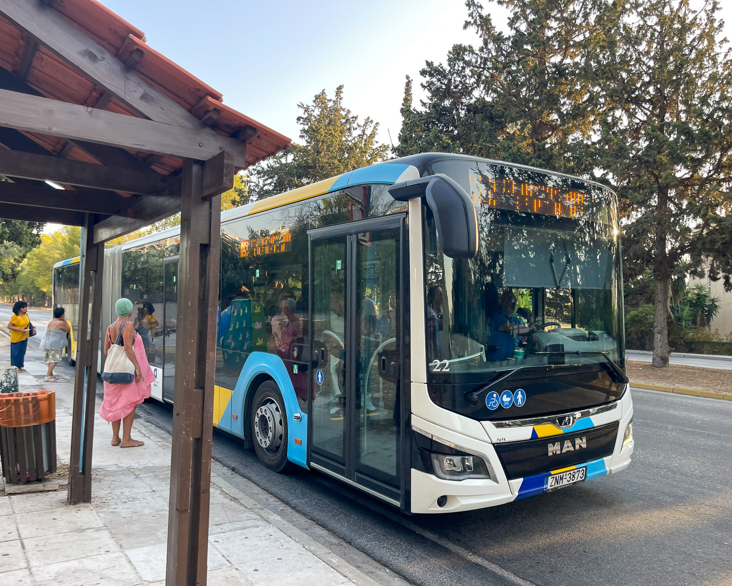 Buses on the Athens Riviera © Heatheronhertravels.com