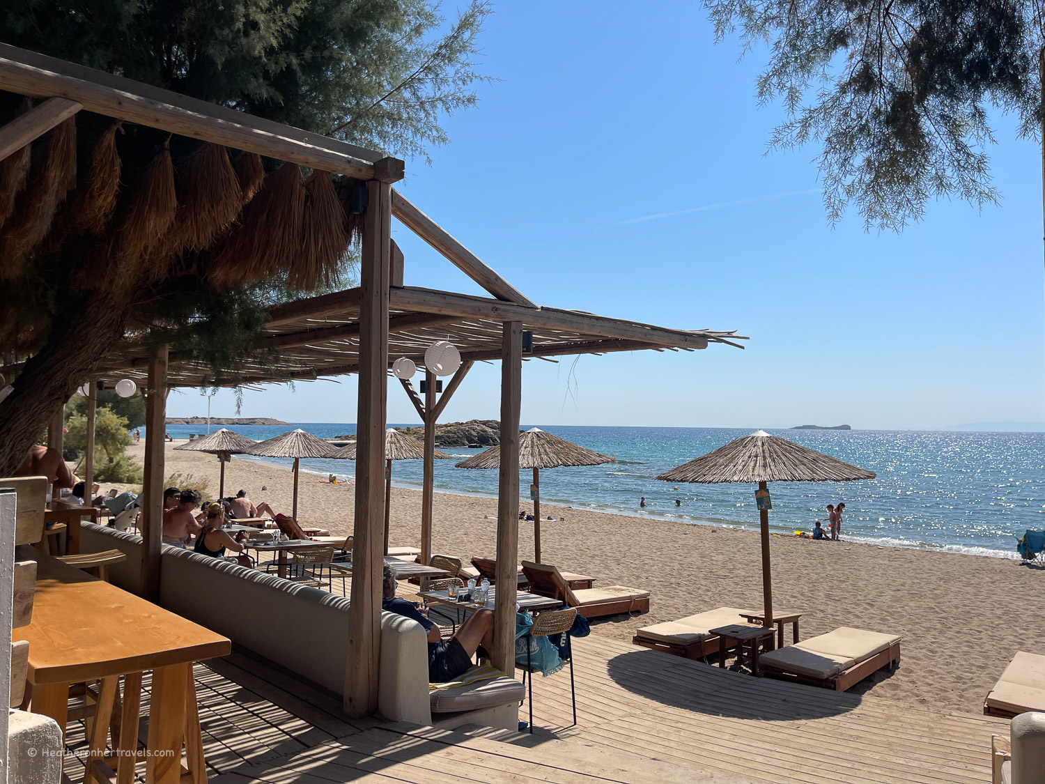 Shaka Beach Bar at Agia Marina beach Athens Riviera © Heatheronhertravels.com